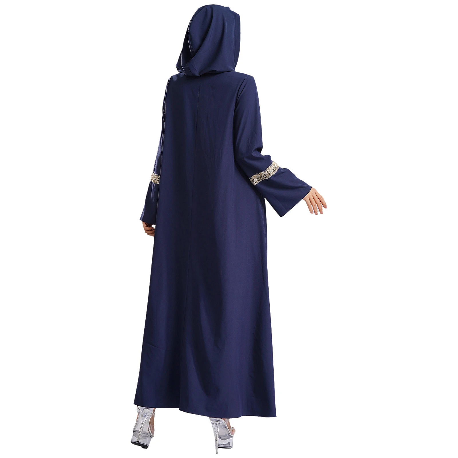 Женское мистическое мусульманское платье Абая с капюшоном и длинным рукавом
