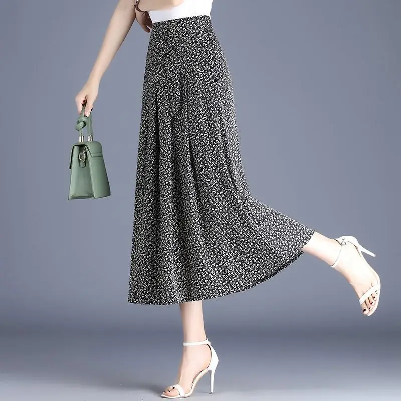 Женская одежда весна-лето 2024 Модная элегантная плиссированная юбка А-силуэта с