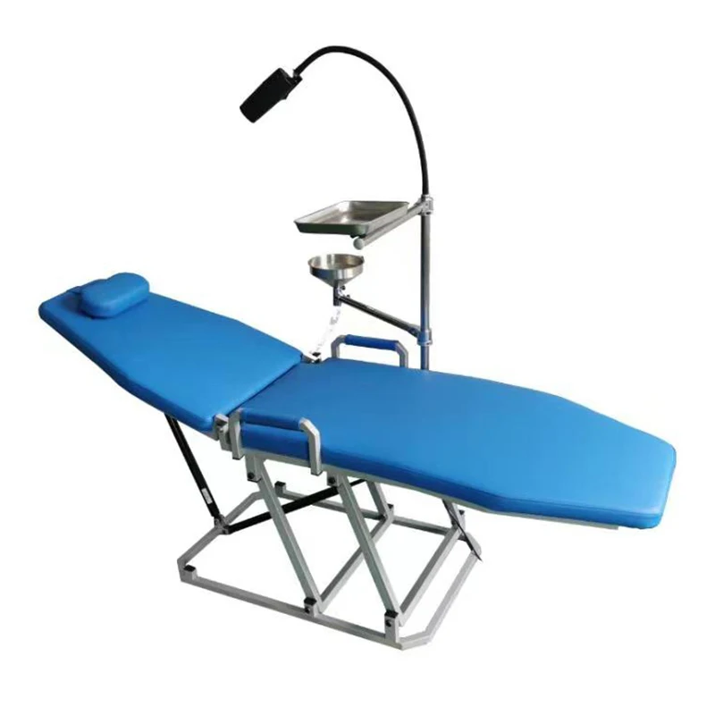 Unit With Stainless Steel Spittoon Instrument Tray And Movable Light