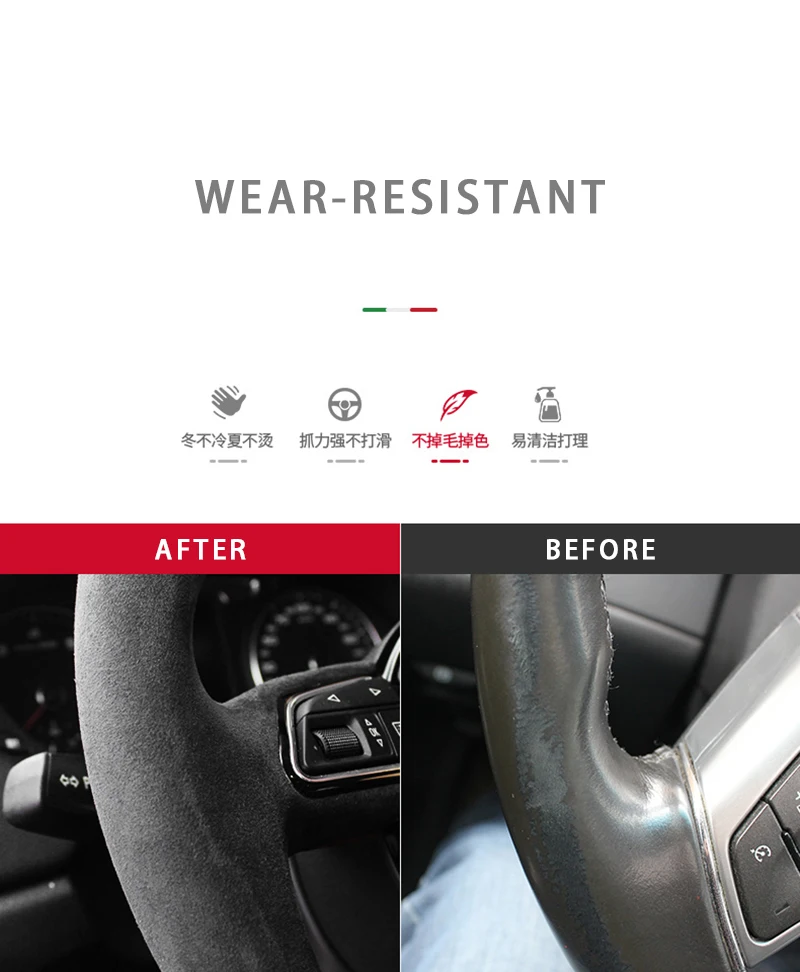 Настоящий чехол на руль Alcantara для Hyundai AVANTE CN7 Santa Cruz Tucson Plug I20 аксессуары ручного