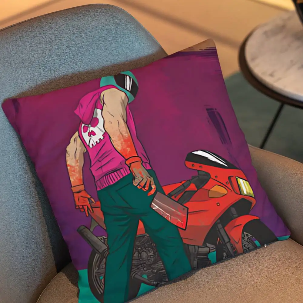 Фото Наволочка для подушки The Son Jacket Biker Hotline Miami, квадратная, с двусторонней печатью, из короткого плюша, для дивана, для спальни №5