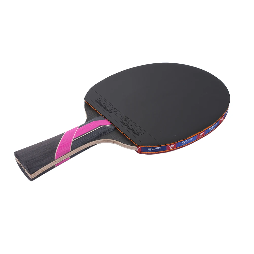 

High Quality Table Tennis Racket 3 Star 7 Ply Wood All-round Type Arc Attack Type Defensive Stability Fast Break Arc Long Handle