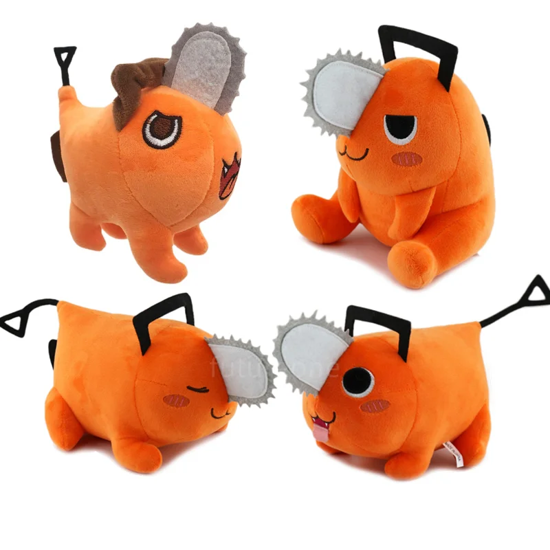 Anime Chainsaw Man Pochita Creative Dolls Plush Toy Cartoon Pochita Orange Dog Pillow Stuffed Soft Toy for Kid