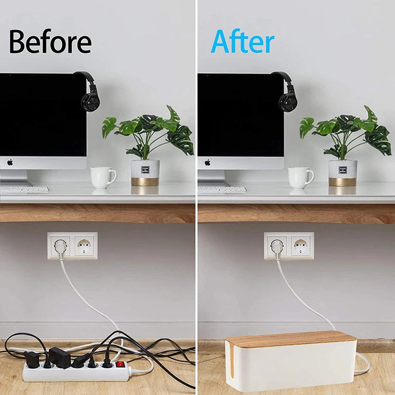 

Cable Storage Box Power Line Storage Case Dustproof Charger Socket Organizer Wire Case Home Cable Network Line Organizer Boxes