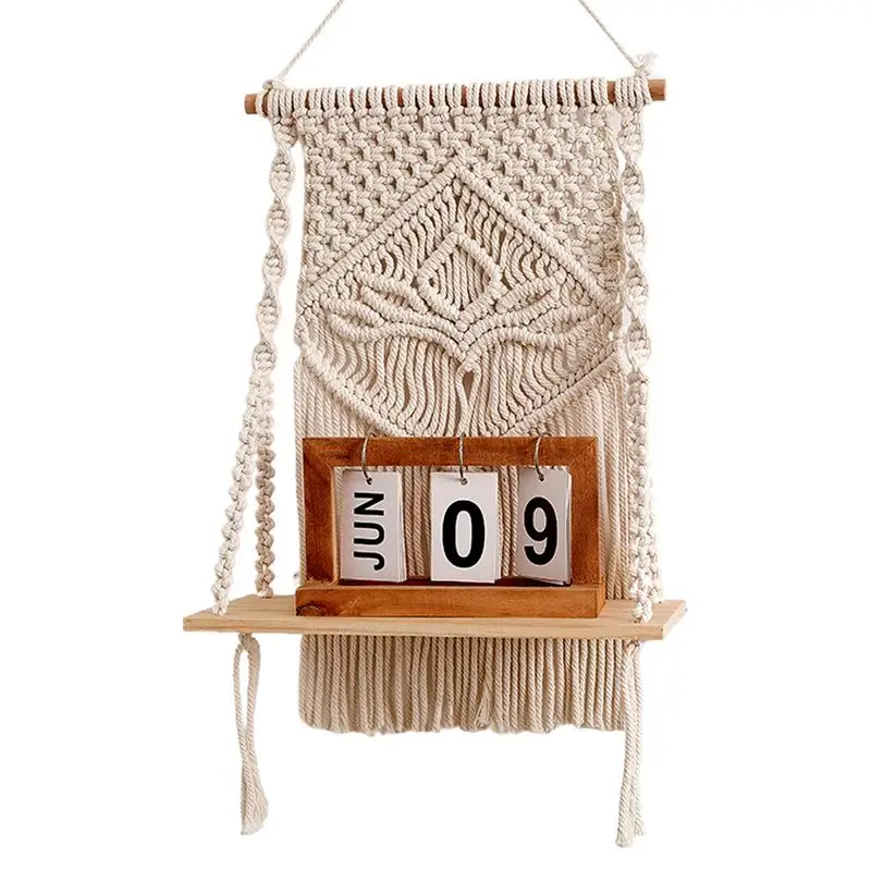 

Macrame Hung Shelves Bathroom Shelf Rustic Boho Decor Plant Shelf Wall Decor Handmade Woven Rope Boho Shelves Organizer For