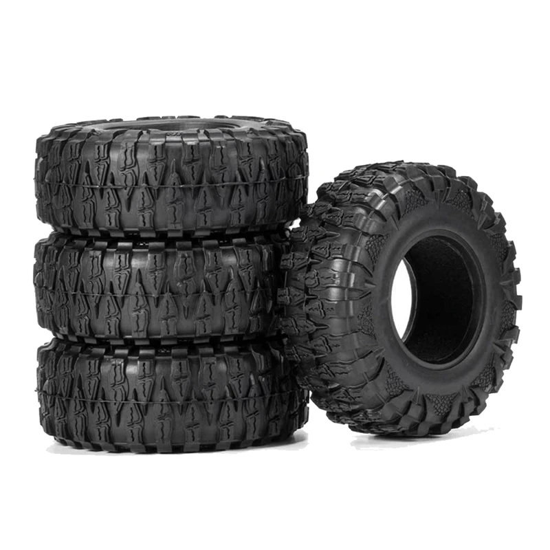 

4Pcs 2.2 Inch Rubber Tyre For 1/10 Rc Crawler Scx10 Wrangler 2.2 Wheel Parts Accessories
