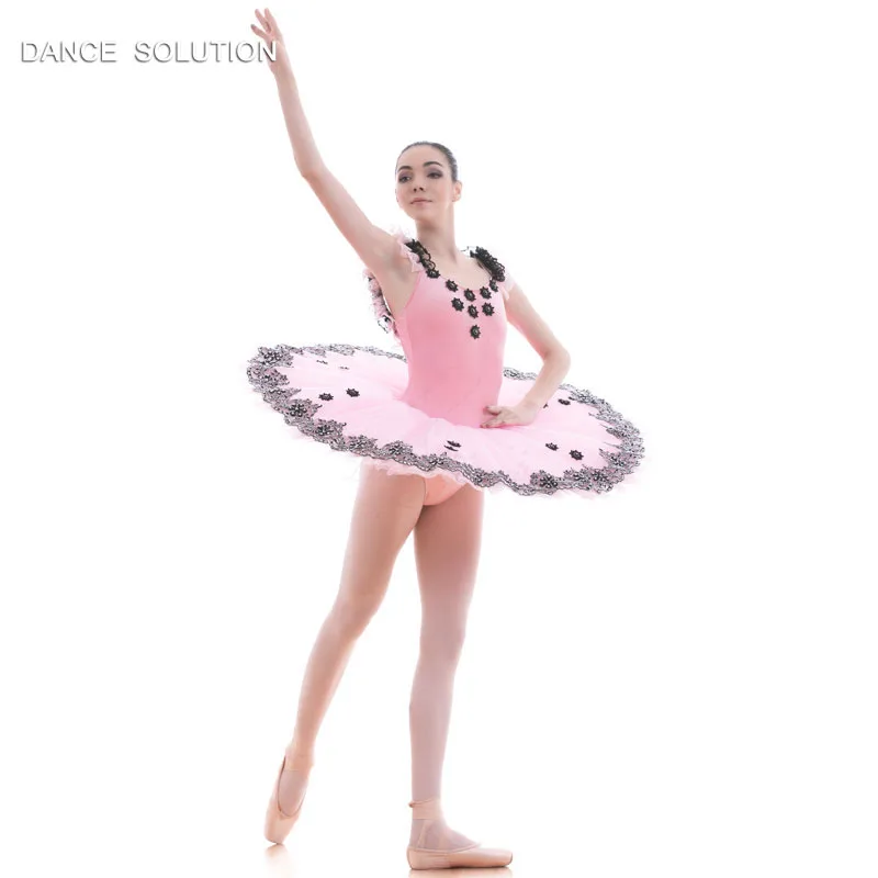 Розовый бархатный лиф профессиональные Балетные танцевальные костюмы платье