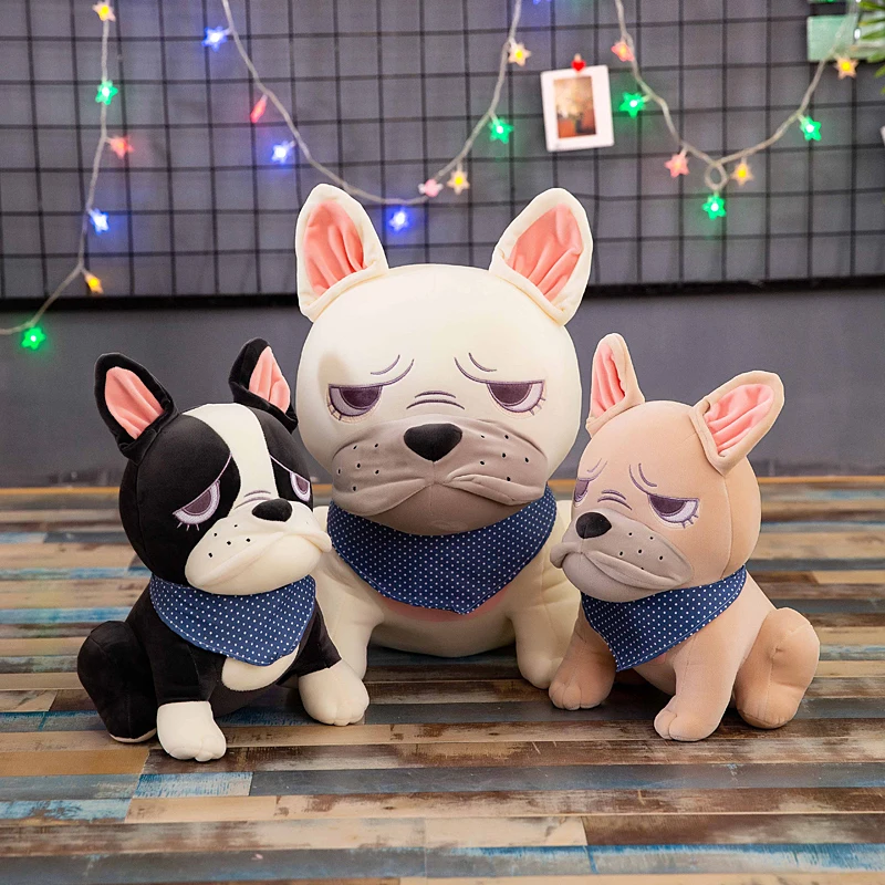 

45cm Cute Soft Bulldog Plush Toys Office Nap Pillow Home Comfort Cushion Child Decor Christmas Gift Cotton Doll