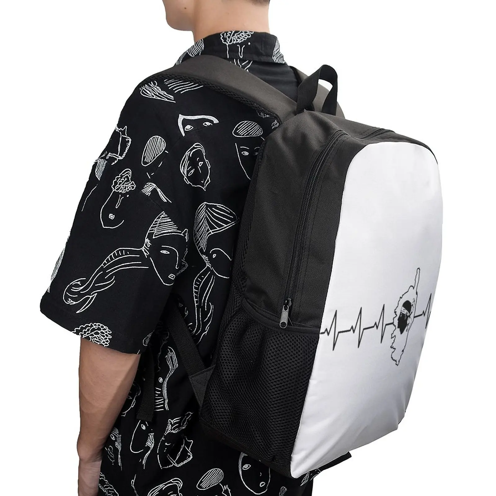 

Corsica Corse Heartbeat Flag Island Heart Corsica Secure Snug Field Pack17 Inch Shoulder Backpack Vintage Picnics Novelty