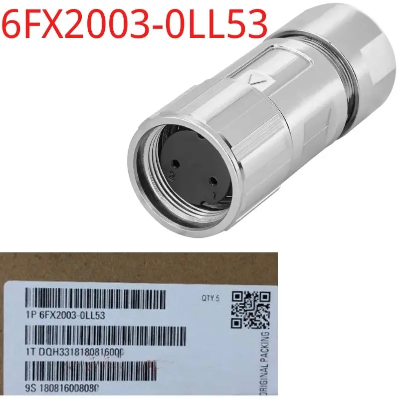 

6FX2003-0LL53 Brand New Brake connector straight for S-1FL6 HI 2-pole insulator Union nut 2x socket contact (0.5-0.75 mm2)