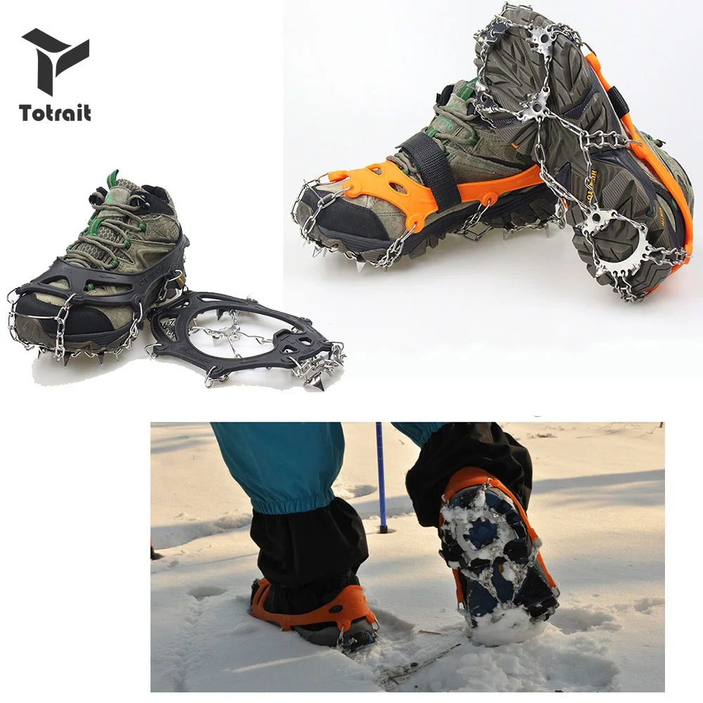

New TOtrait High Quality Climbing Crampons for outdoor winter Walk Ice Fishing Snow Shoes Antiskid Shoes