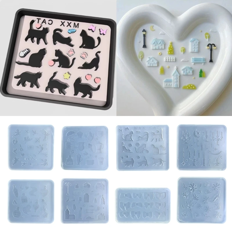 Силиконовая форма с цветочным бантом для глины формы еды из смолы сыпучим песком