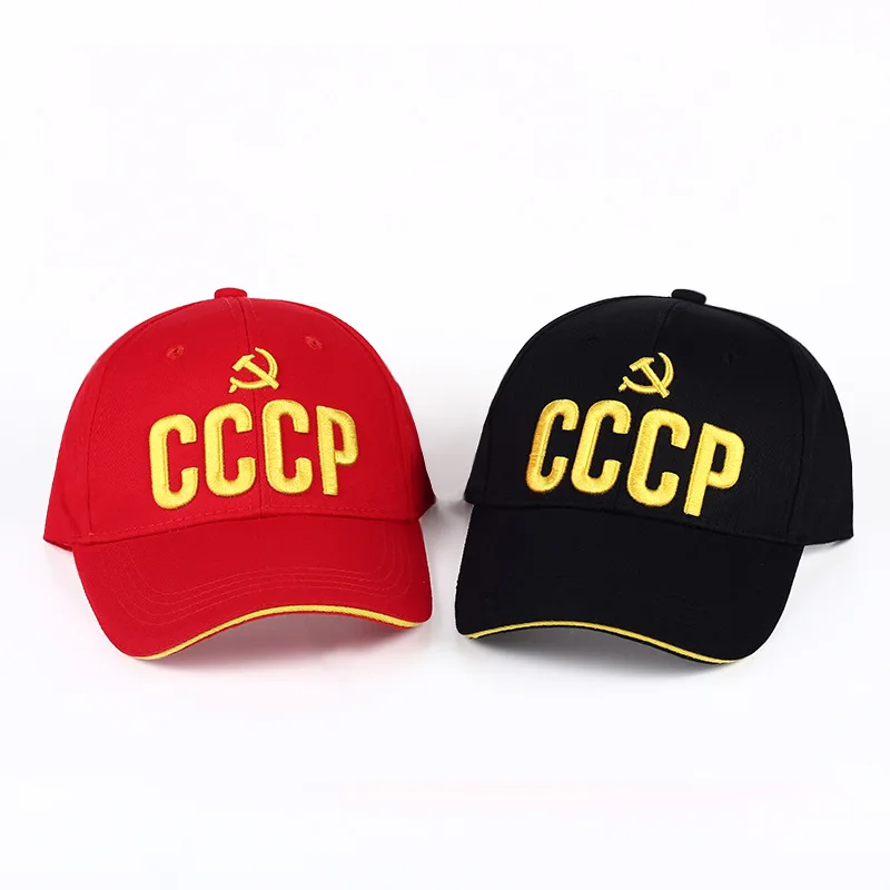 

USSR CCCP Russian Baseball Cap Unisex black Red cotton snapback Cap with 3D embroidery Tactical hats Gorras