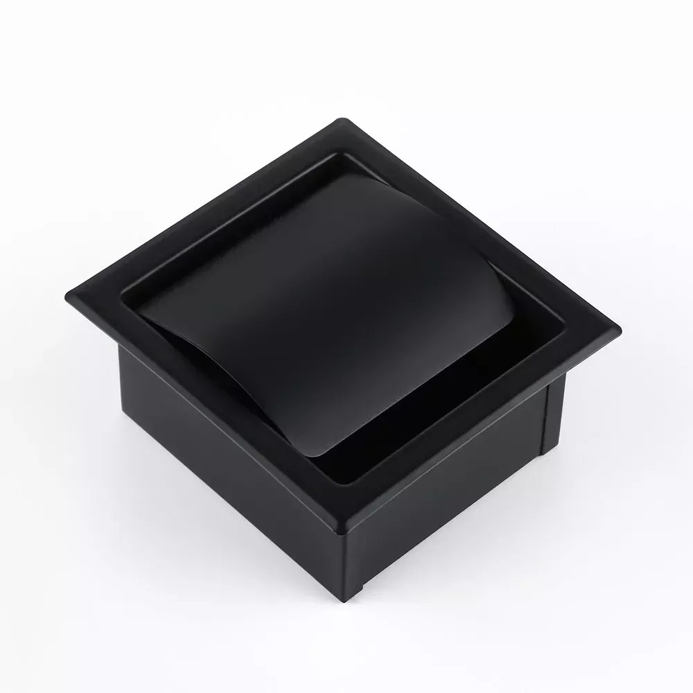 

Paper Holders Modern Wall Mount Matte Black 304 Stainless Steel Bathroom Toilet Paper Holder WC Roll Paper Tissue Box 2248MB