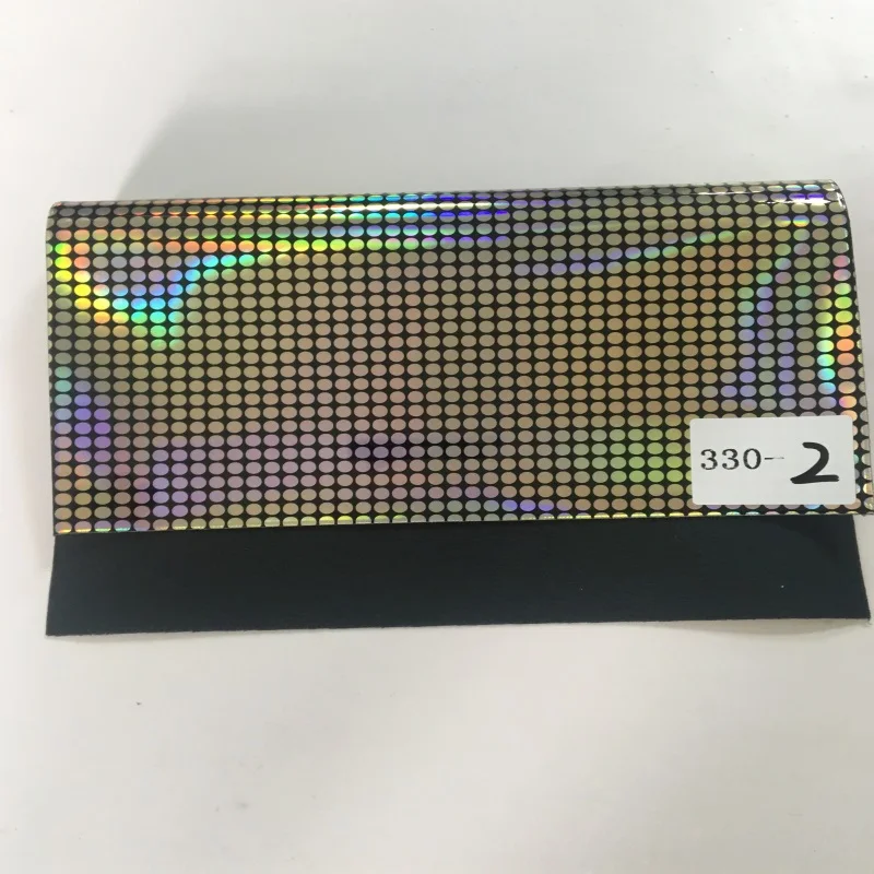 

46*135CM Polka Dot Holographic Rainbow Metallic Mirro PU Faux Leather Fabric for Making Shoe/Bag/Decoration/DIY Accessories