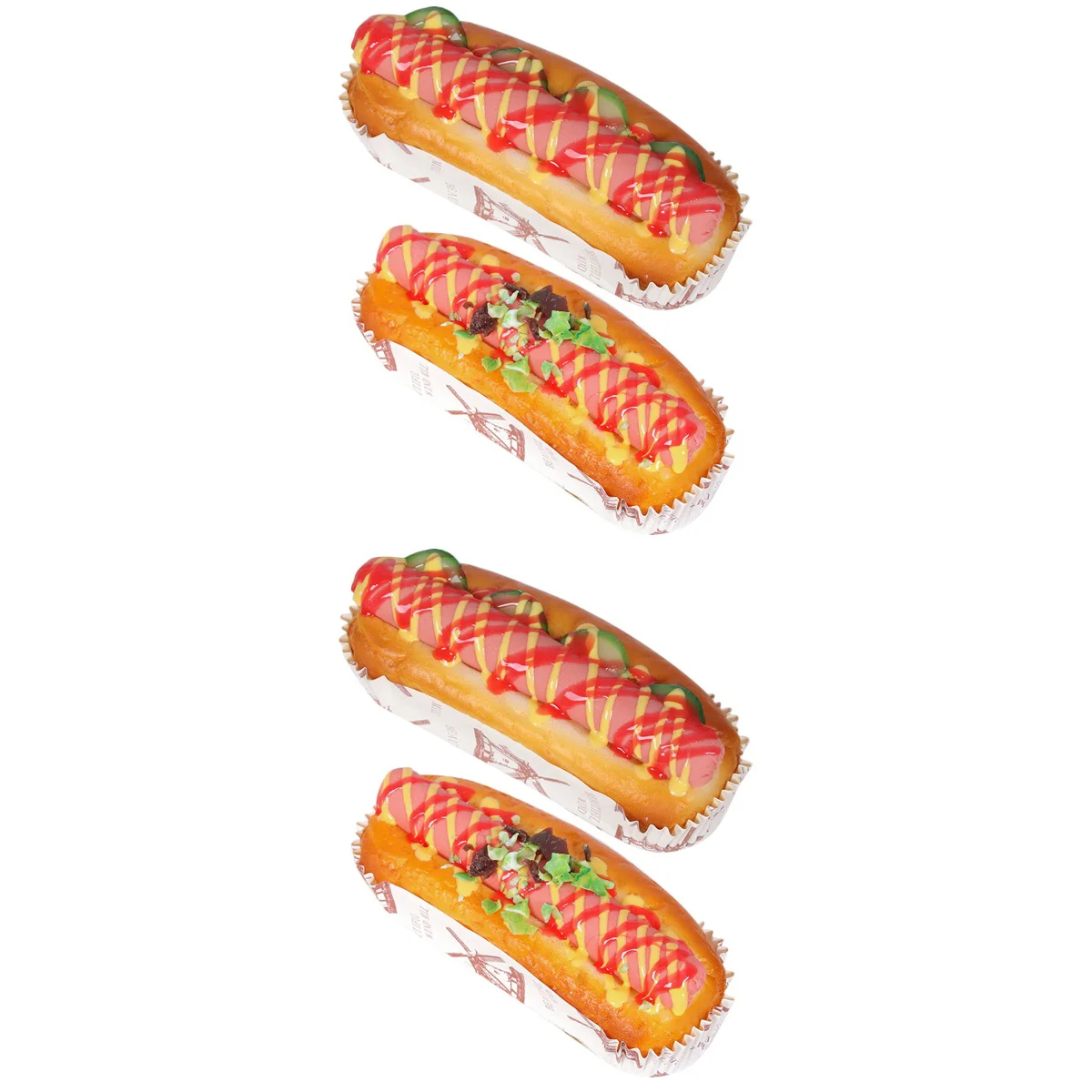 

4 pcs Fake Bread Modeling Statues Lifelike Bread Model House Bread Ornament
