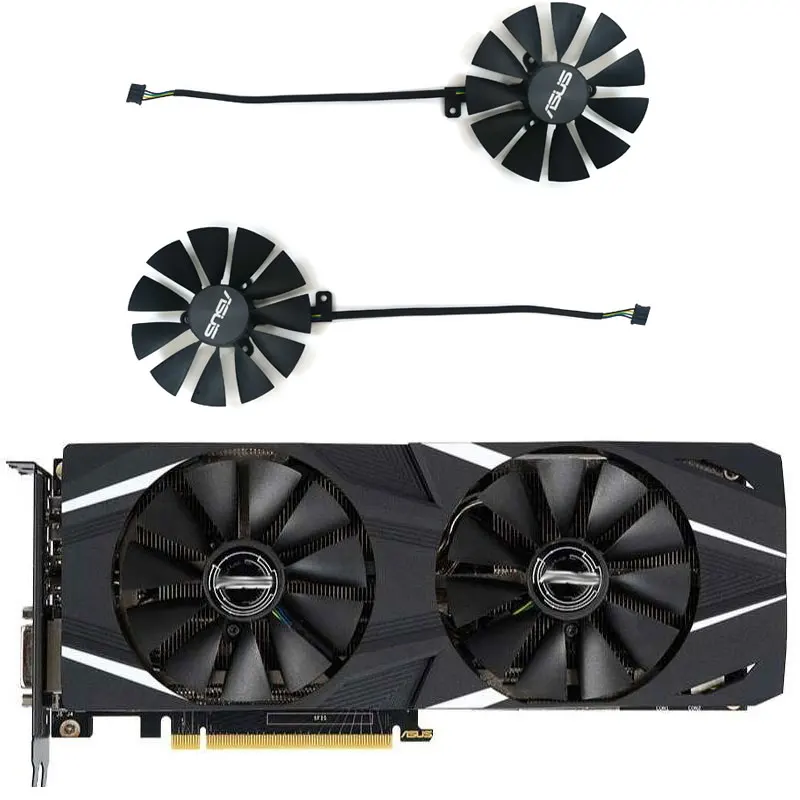 2PCS 87mm FDC10U12S9-C T129215SU 4-pin RTX 2060 2070 2080 Ti GPU fan suitable for ASUS GeForceRTX2080 Ti graphics card fan
