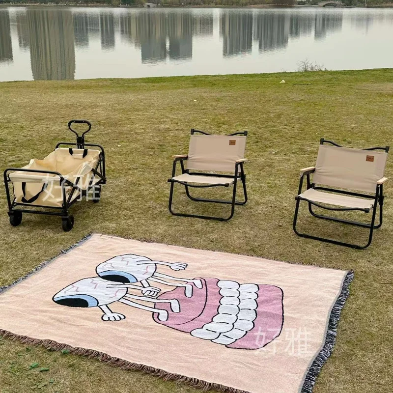 InsWind Трансграничное одеяло Одеяло для кемпинга Открытая сетка Красный коврик