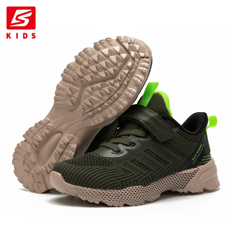 Baasploa Children Running Shoes Boys Fashion Lightweight Sport Sneakers Breathable Mesh Kids Walking Tenis School Shoes for Boys