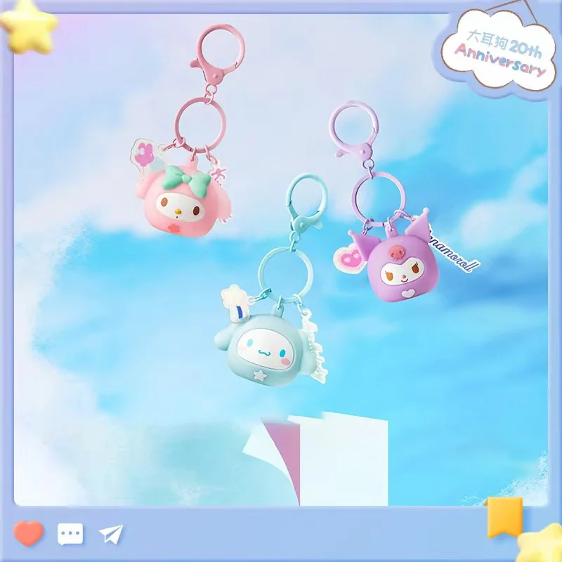 

Sanrio Cinnamoroll Kuromi моя мелодия 20-я годовщина ограниченная благословение Бодхидхарма Люминесцентная Подвеска кольцо для ключей орнамент подарок