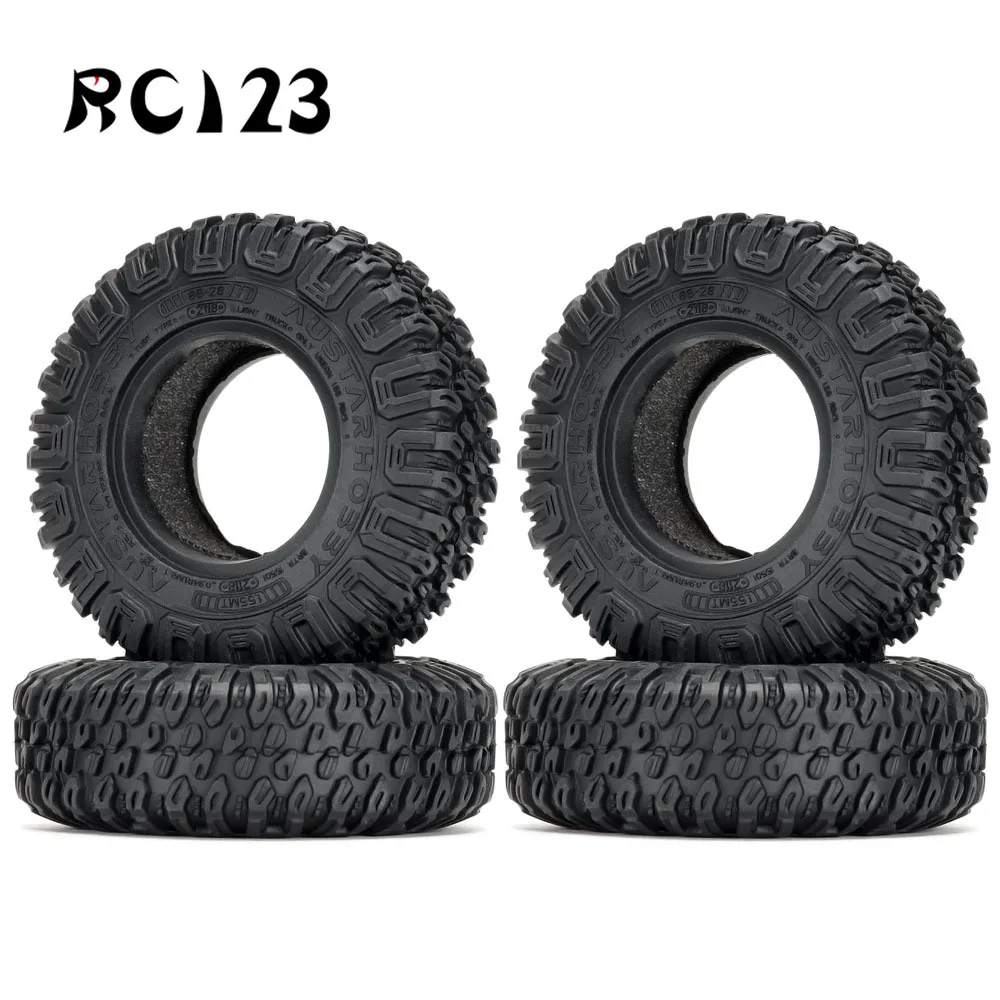 

4Pcs 1.55inch 85mm Soft Rubber Tires Tyre For RC 1/10 Crawler D90 TF2 Tamiya CC01 LC70 LC80 MN