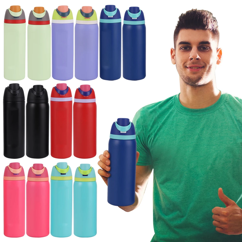 24/32 Унций Двухслойная Изолированная Спортивная Бутылка Для Воды Из Нержавеющей