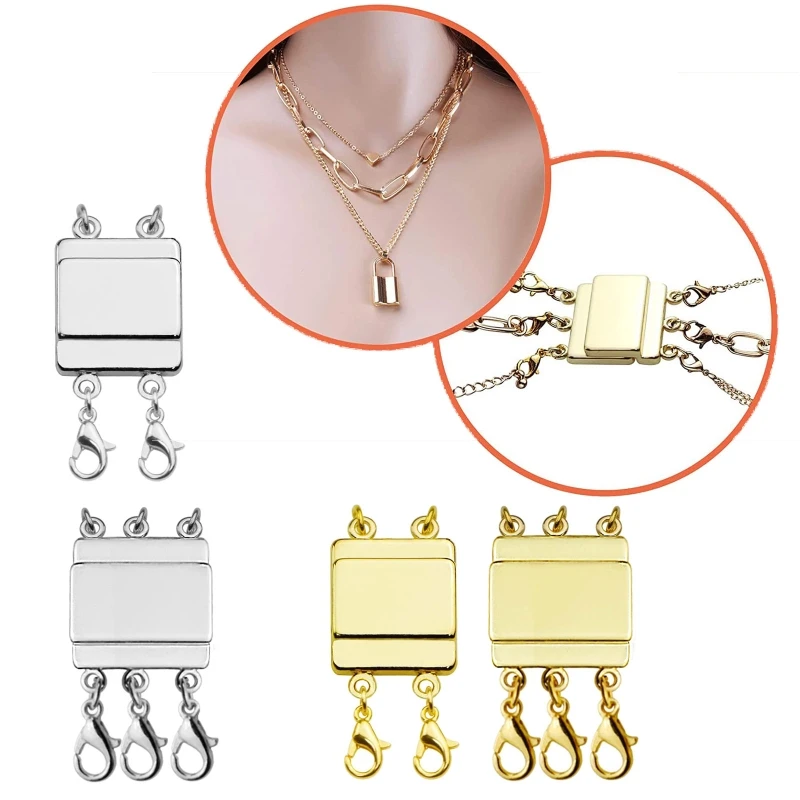 

Jewelry Accessories Layered Necklace Clasp Stacked Necklace Multi-layer Hasp Double Layering Clasp Jewelry Accessories DXAA