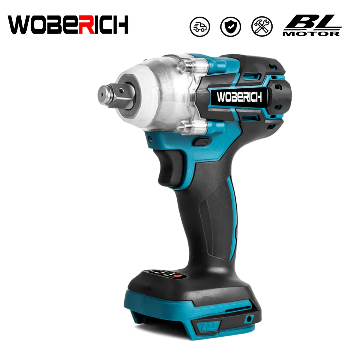 

18V 520N.m Cordless Brushless Impact Wrench Stepless Speed Change Switch Hand Drill DIY Tool For 18V Makita battery