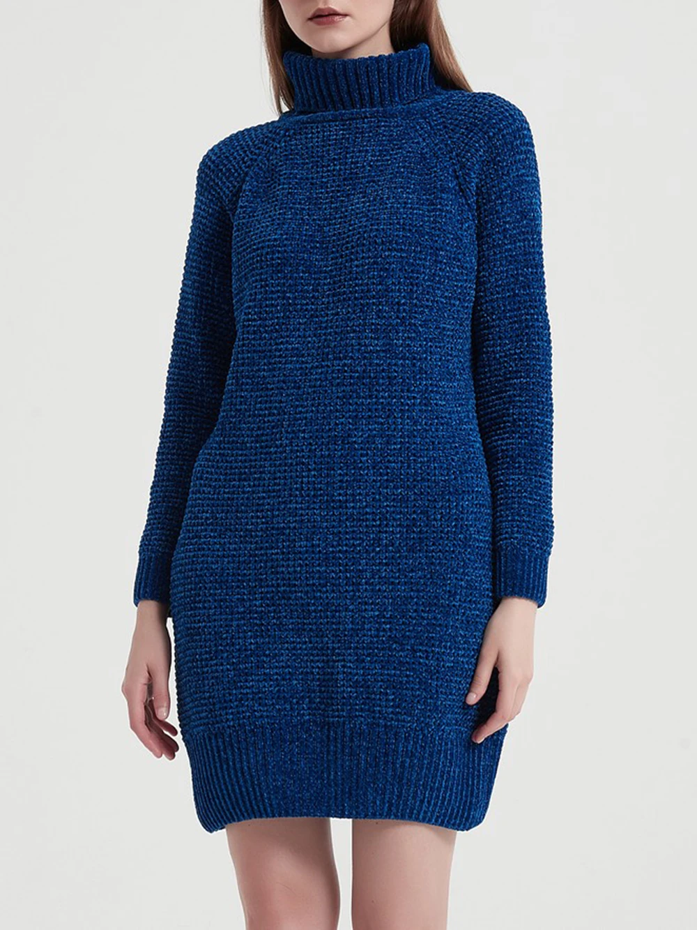 

Oyasnake Winter Sweater Mid Dress Women Turtleneck Full Sleeve Straight Bodycon Sexy High Street Knitwear