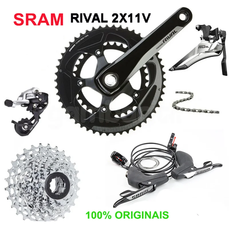 

SRAM RIVAL 22 2x11 Speed GXP Groupset Hydraulic Disc Brake 50x34T 53x39T 170mm 172.5mm Road Bicycle Bike Kit