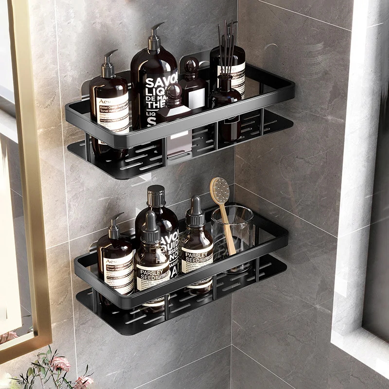 bathroom shelves no drill corner shelf organizer shower shampoo storage rack holder toilet kitchen bathroom accessories sets free global shipping
