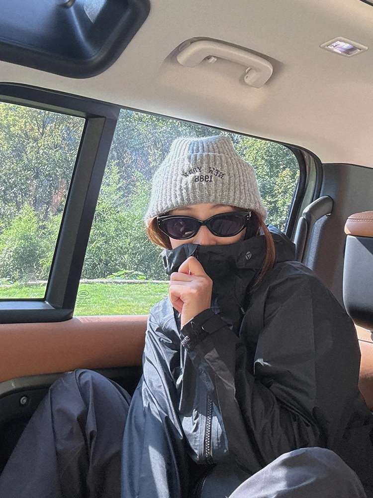 Winter Outdoor Knitted Hat Women 2024 Cold-Proof Warm Wool Climbing Hiking High Elastici Earmuffs