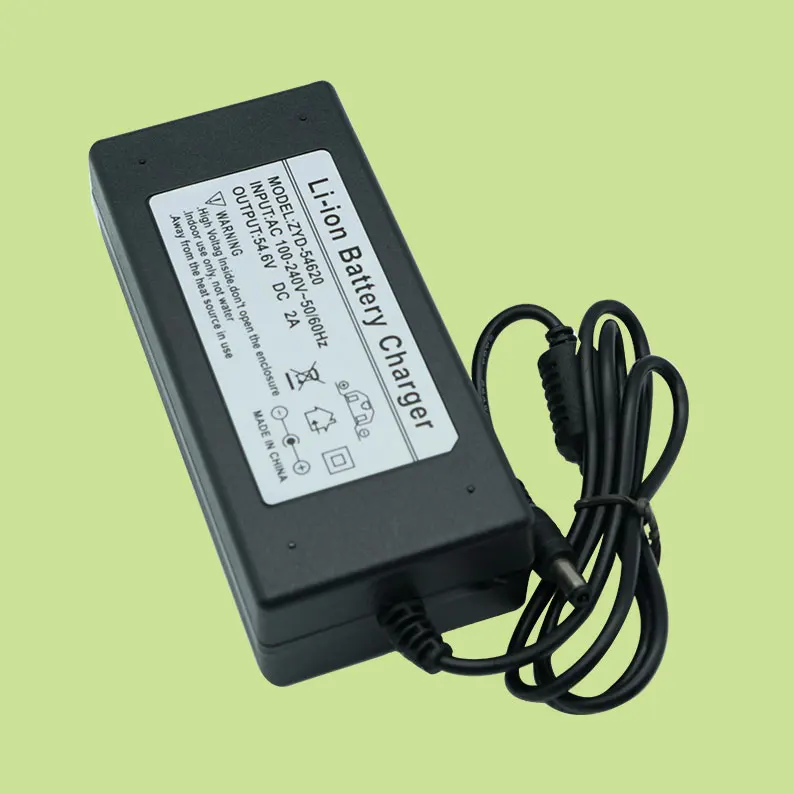 

Chargeur 54.6V 2a pour batterie li-ion 48V, prise cc/connecteur pour batterie Lithium 48V 13S