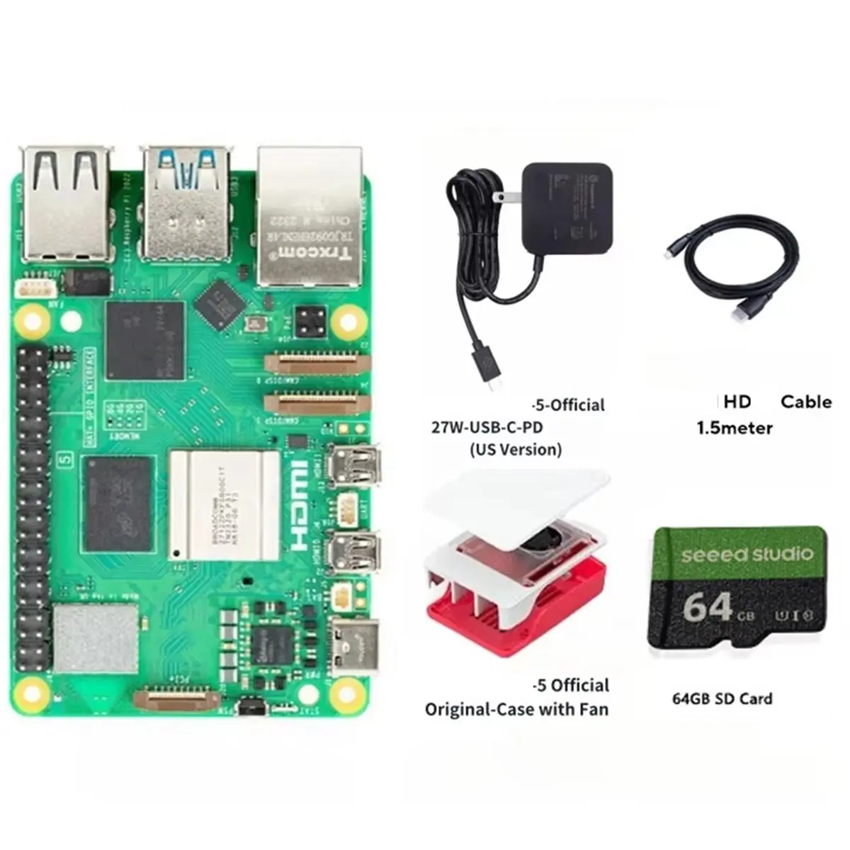 Фото Плата расширения A96Z Pi 5 M.2 HAT NVMe SSD Gen2/Gen3 PCIe M-Key для накопителей размером 2230/2242, адаптер GPIO PCI Express для RPI5 №1