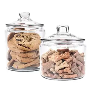 

Hill Clear Glass Jars, Multipack (1) 1/2 Gallon and (1) 3 Quart