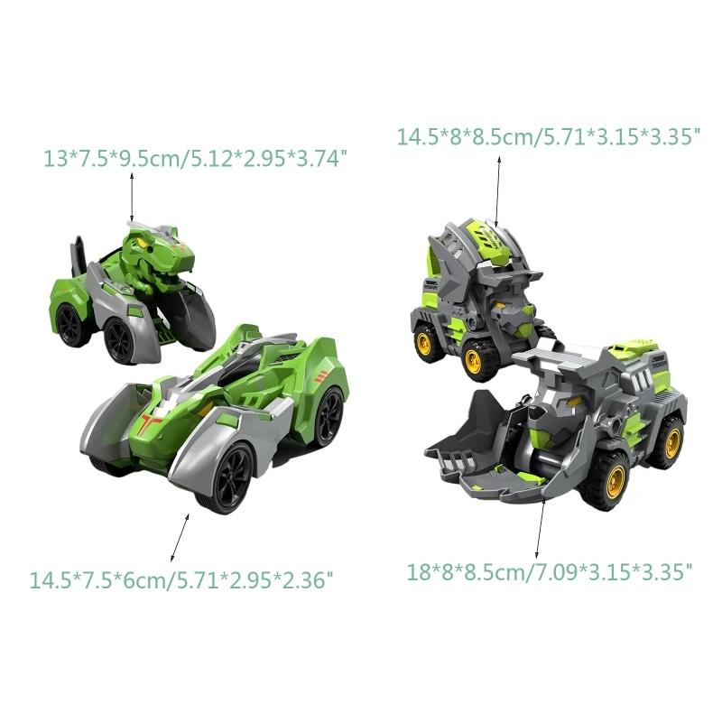 

Pull Back Mini Transformation Car Toy Anti-collision Dinosaur Kids Learning Gift GXMB
