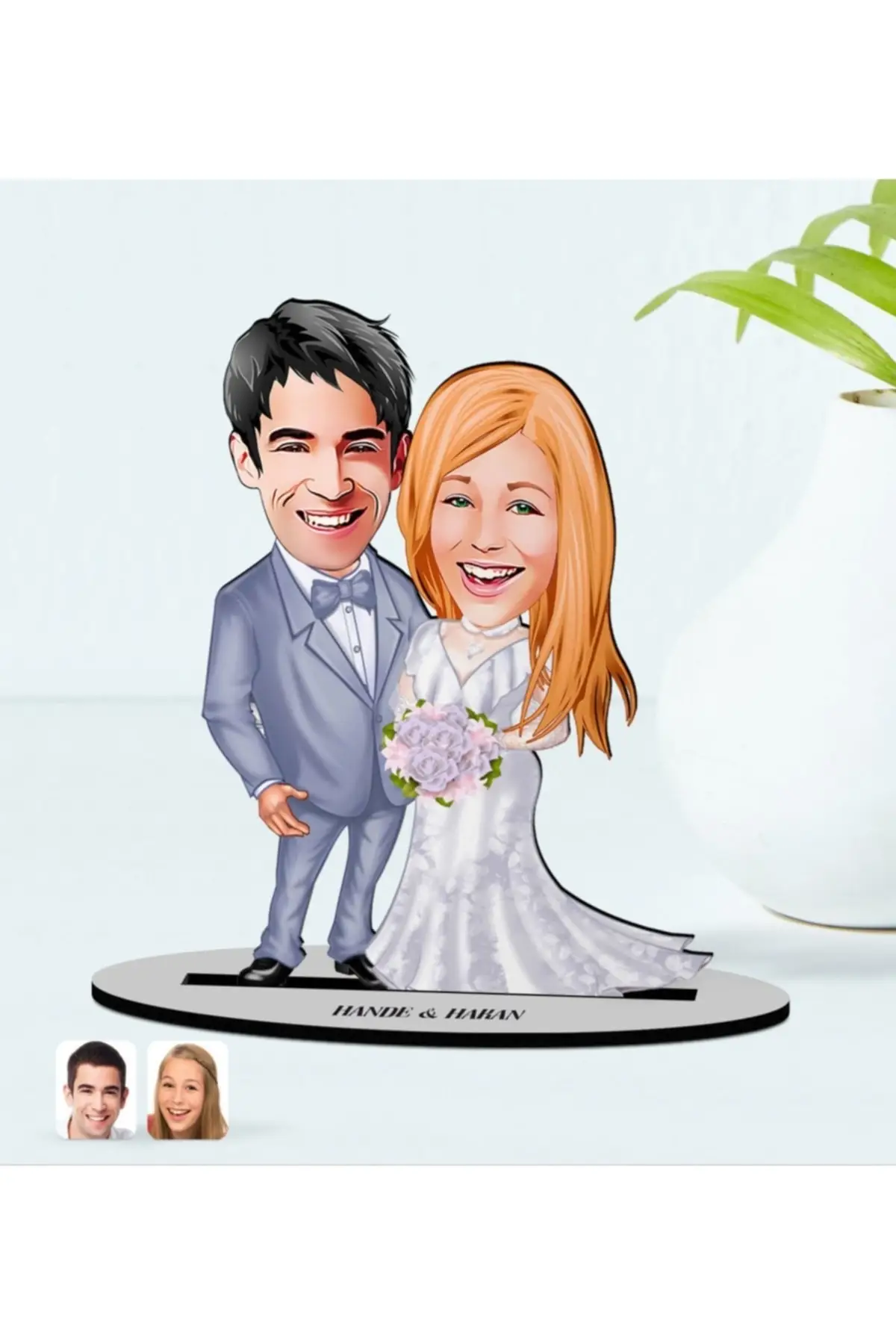 

Personalized 3d Trinket for Girl and Child with Cartoon Wooden Stand-7