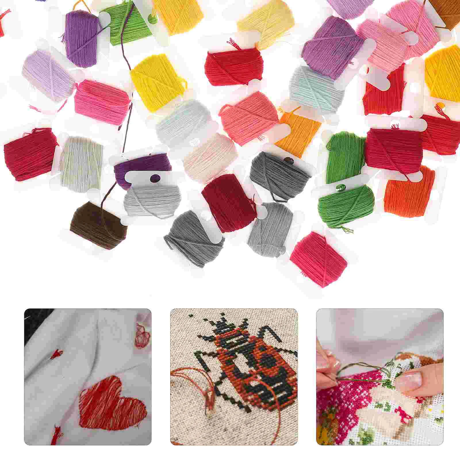 

Thread Threads Sewing Embroidery Cotton Kit Fixes Machine Floss Bobbin Color Multi Cross Clothing Supplies String Set Spools