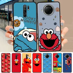 sesames cookie elmo for xiaomi redmi note 9s 11pro 8 10 black mobile phones case 9 k40 9c nfc 8t 7 9a 9t 7a soft celular cover free global shipping
