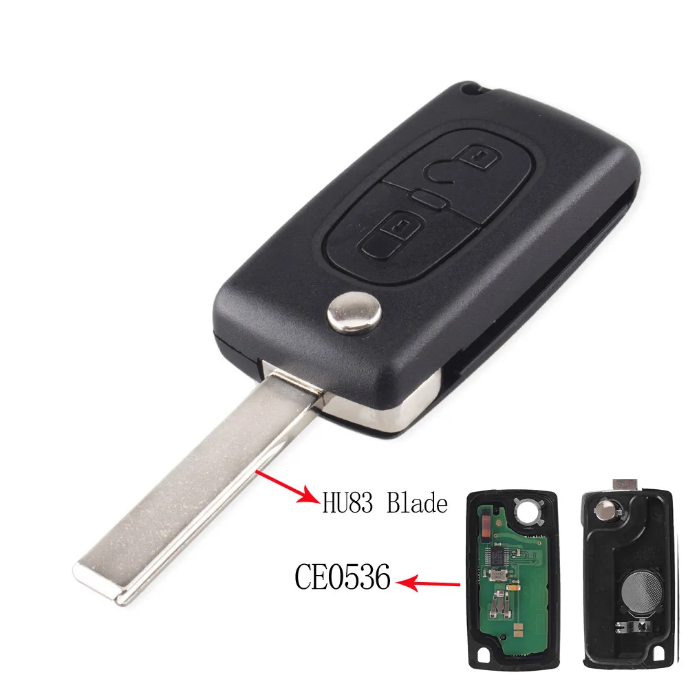

Ключ-раскладушка KEYYOU для Peugeot 307 207 107 308 3008 407 407 607 Citroen C2 C3 C4 C5 C6 C8 433 МГц чип ID46