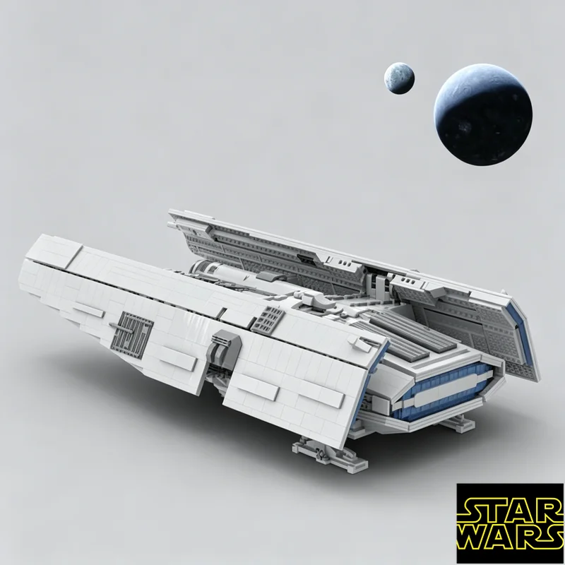 Фото 3770 деталей MOC FONDOR HAULCRAFT UCS: Набор для сборки креативной модели космического порта из кирпичиков, DIY-набор для взрослых, игрушки, подарки на день рождения №1