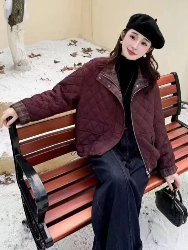 Charming Yashi Genuine Goods 2024 Winter New Casual Thin Cotton Coat Features Age-Reducing Versatile Thickened Outerwear