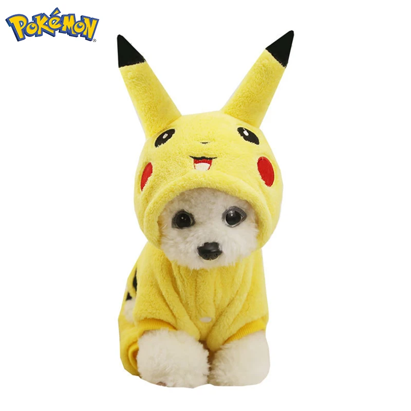 

Толстовка с изображением покемона и собаки, базовый свитер, пальто, милая теплая зимняя куртка в форме Пикачу, одежда для холодной погоды дл...
