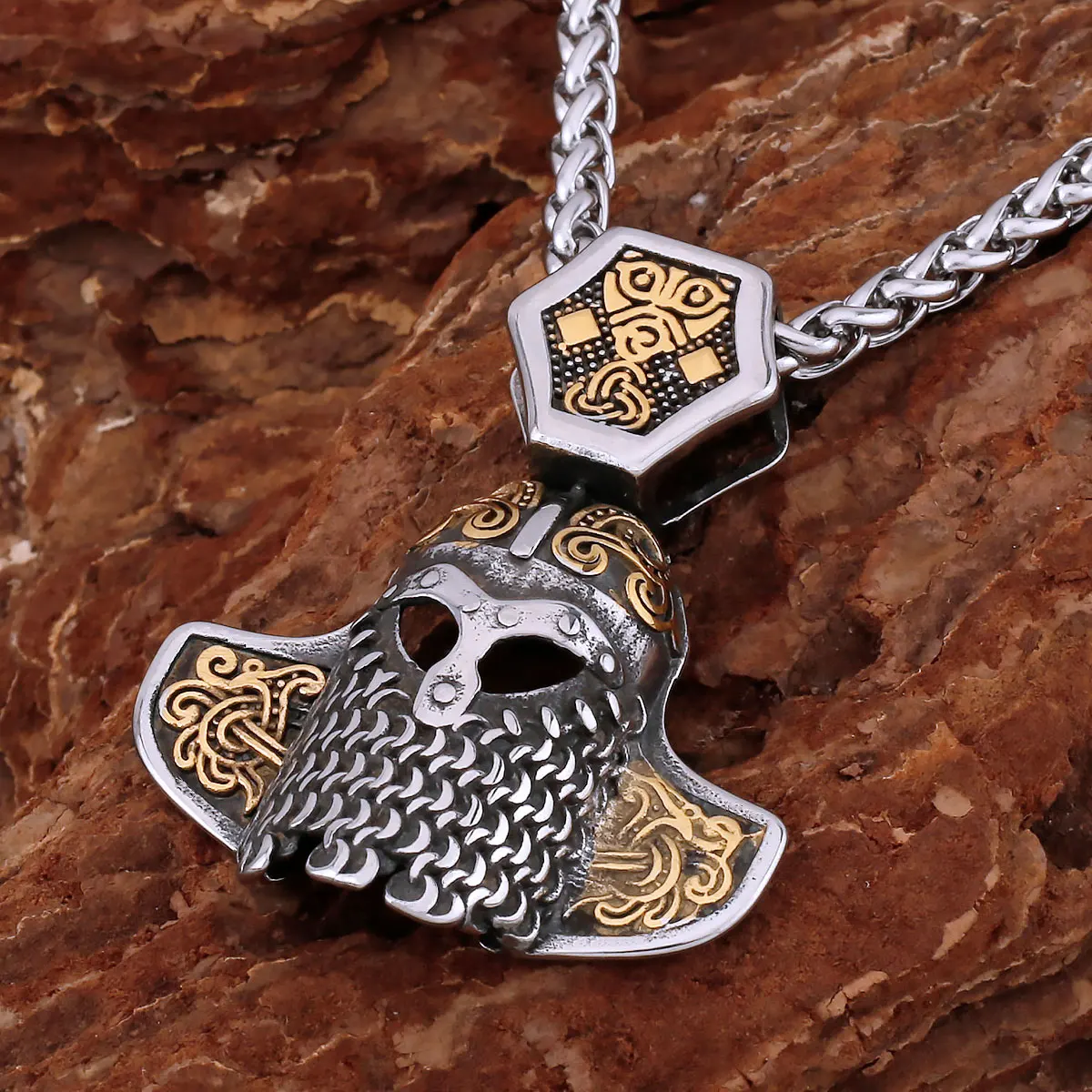 

Original Design Viking Retro Animal Crow Necklace Nordic Men's Stainless Steel Jewelry Rune Pendant Teen Locomotive Amulet