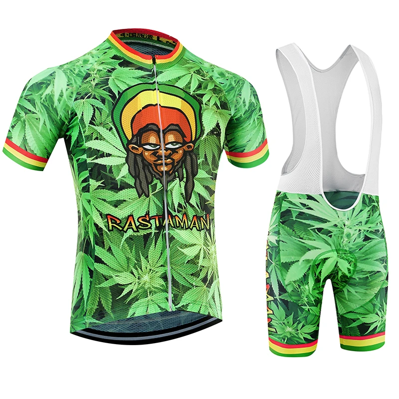 

2022Rastaman Mens Bicycle Jersey kit Jersey + bibs kits Road Track MTB Race Cut Aero Cycling Italian Clothing Quick Dry for Weed