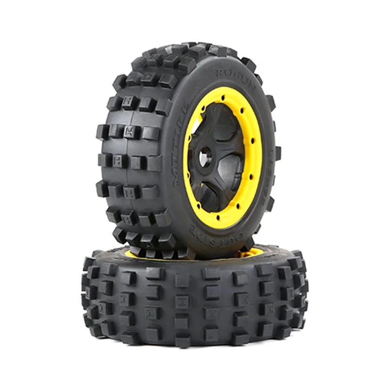 

Off-Road Car Front Tyres for 1/5 BAHA ROVAN KM BAJA 5T/5SC/5FT Rc Car Toys Parts 195X75mm,Yellow