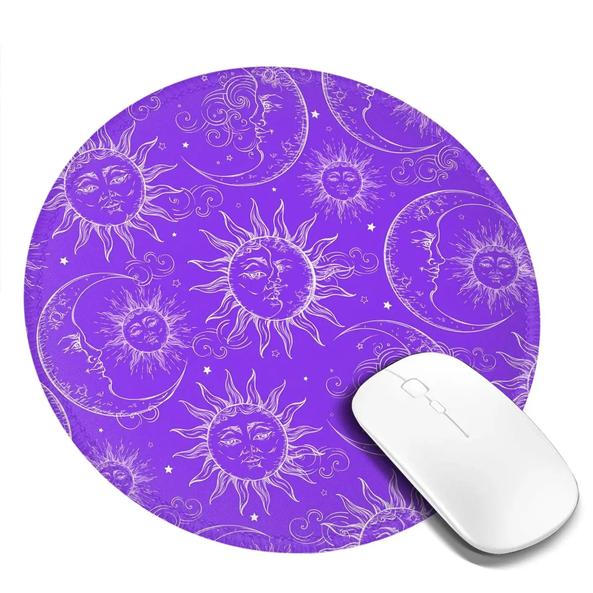 

Sun Moon Stars Mouse Pad Vintage Celestial Desk Rubber Mousepad Colors Anti-Slip Best Photo Mouse Mat