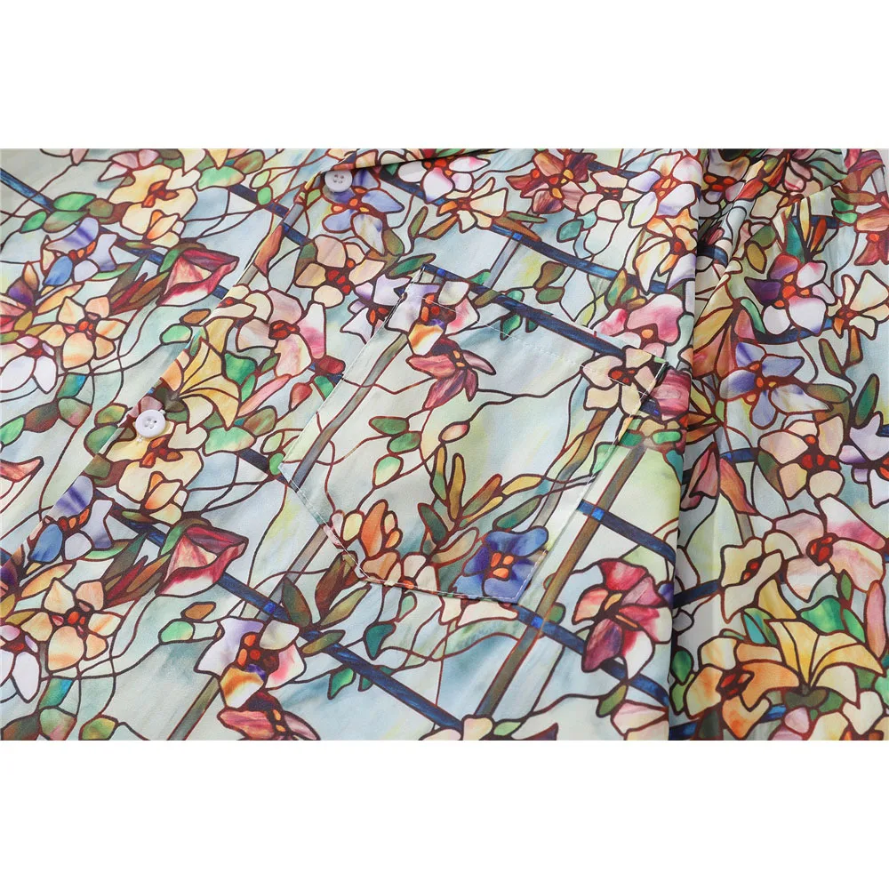 Мужская рубашка Dark Icon с цветочным принтом