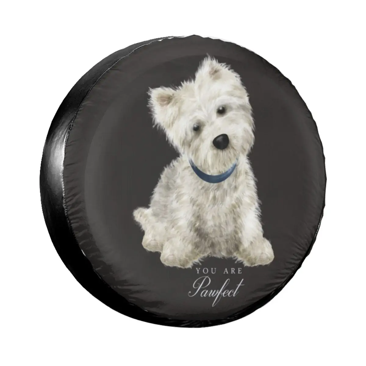 

Westie West Highland White Terrier Dog запасная крышка для шин Сумка Для Hummer автомобильные колпачки для колес 14 "15" 16 "17"