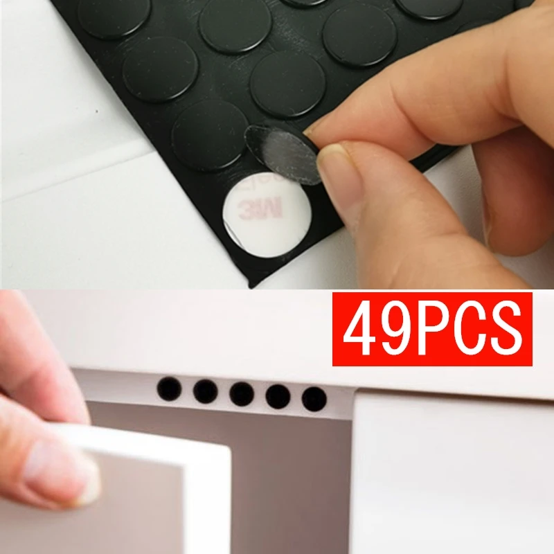 transparentblack cabinet door bumper self adhesive silicone damper pad with salient point for kitchen cupboard drawer stoppers free global shipping